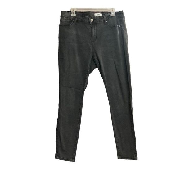 CALIFORNIA VINTAGE Women’s Faded Black Jeans Size 16 Inseam 28” - Picture 1 of 11